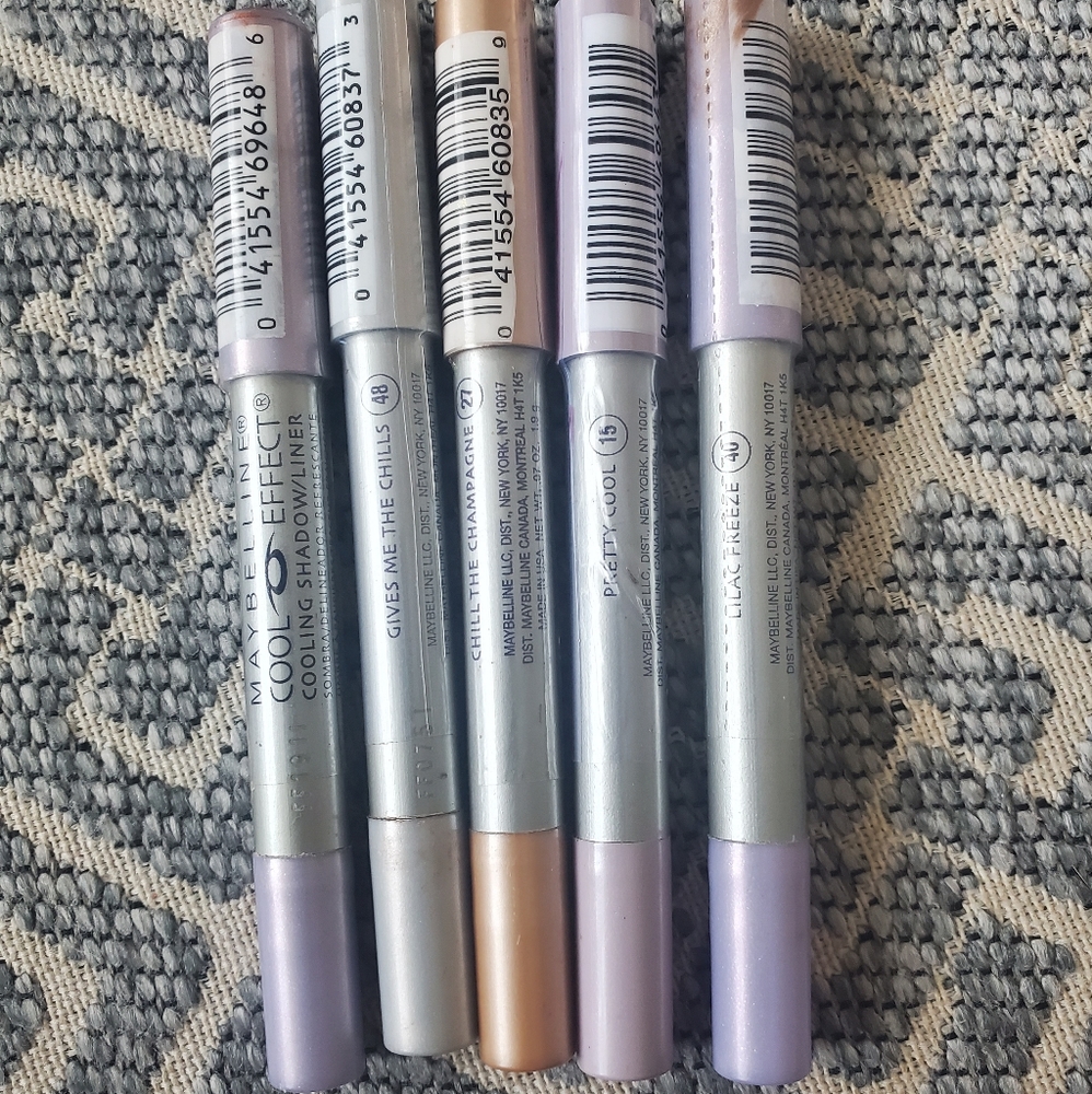 NWT 5 Maybelline cool effect shadowliners